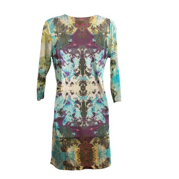 Rampage Women's Green Mesh Faux Wrap Dress Size L Y2K 90’s Colors Mall Vibes‎ - Picture 2 of 11